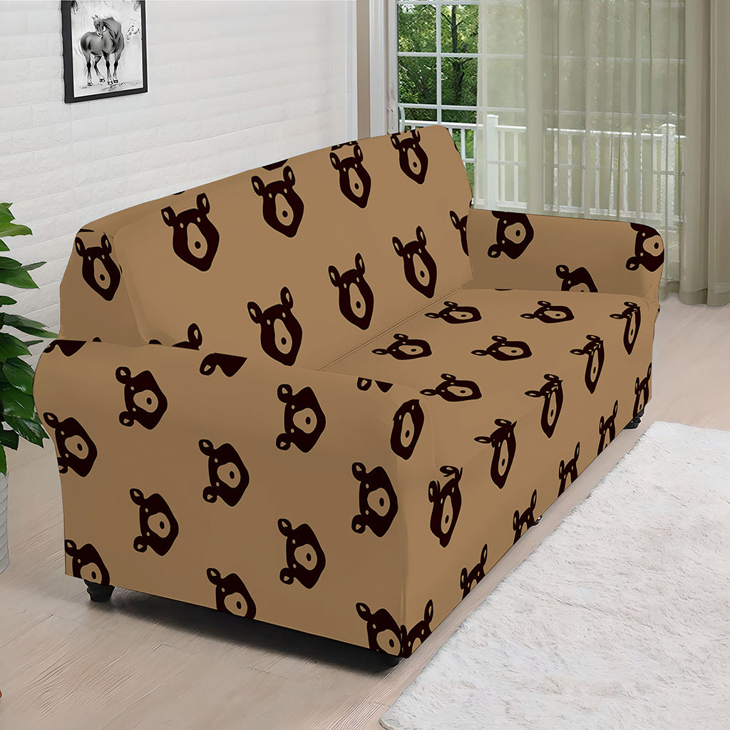 Grizzly Bear Pattern Print Sofa Cover