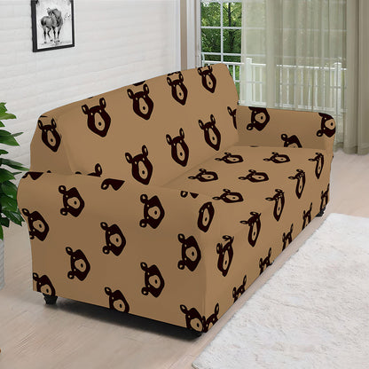 Grizzly Bear Pattern Print Sofa Cover