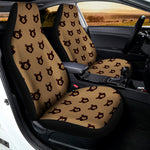 Grizzly Bear Pattern Print Universal Fit Car Seat Covers