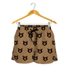 Grizzly Bear Pattern Print Women's Shorts