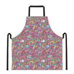 Groovy Girly Peace Pattern Print Apron