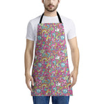 Groovy Girly Peace Pattern Print Apron
