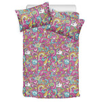 Groovy Girly Peace Pattern Print Duvet Cover Bedding Set
