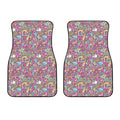 Groovy Girly Peace Pattern Print Front Car Floor Mats