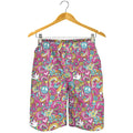 Groovy Girly Peace Pattern Print Men's Shorts