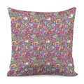 Groovy Girly Peace Pattern Print Pillow Cover