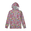 Groovy Girly Peace Pattern Print Pullover Hoodie