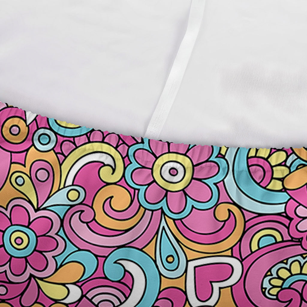 Groovy Girly Peace Pattern Print Sofa Cover