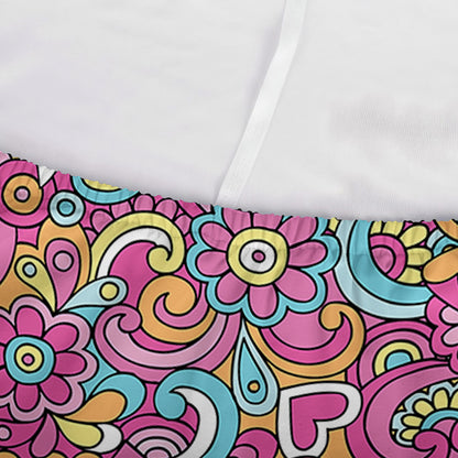 Groovy Girly Peace Pattern Print Sofa Cover