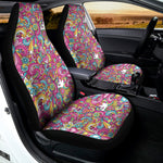 Groovy Girly Peace Pattern Print Universal Fit Car Seat Covers