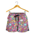 Groovy Girly Peace Pattern Print Women's Shorts