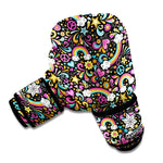 Groovy Hippie Peace Pattern Print Boxing Gloves