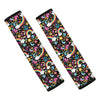 Groovy Hippie Peace Pattern Print Car Seat Belt Covers