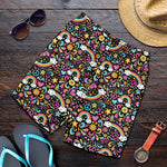 Groovy Hippie Peace Pattern Print Men's Shorts