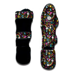 Groovy Hippie Peace Pattern Print Muay Thai Shin Guard