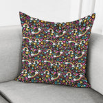 Groovy Hippie Peace Pattern Print Pillow Cover