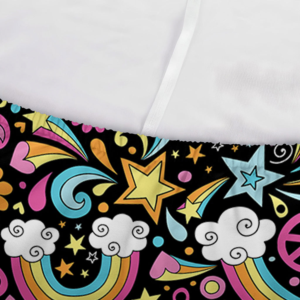 Groovy Hippie Peace Pattern Print Sofa Cover