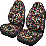 Groovy Hippie Peace Pattern Print Universal Fit Car Seat Covers