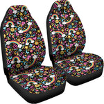 Groovy Hippie Peace Pattern Print Universal Fit Car Seat Covers