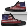 Grunge American Flag Patriotic Men's High Top Shoes GearFrost