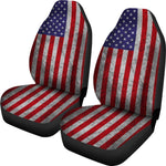 Grunge American Flag Patriotic Universal Fit Car Seat Covers GearFrost