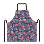 Grunge American Flag Pattern Print Apron