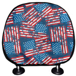 Grunge American Flag Pattern Print Car Headrest Covers
