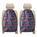 Grunge American Flag Pattern Print Car Seat Organizers