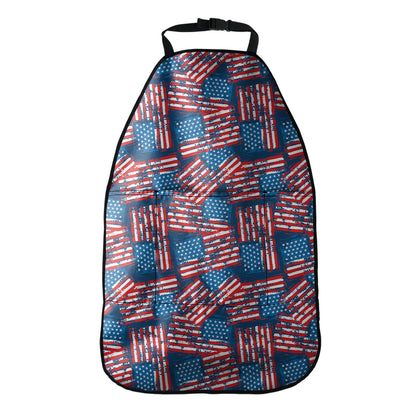 Grunge American Flag Pattern Print Car Seat Organizers
