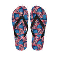Grunge American Flag Pattern Print Flip Flops