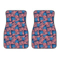 Grunge American Flag Pattern Print Front Car Floor Mats