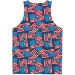 Grunge American Flag Pattern Print Men's Tank Top