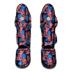 Grunge American Flag Pattern Print Muay Thai Shin Guard