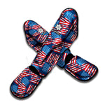 Grunge American Flag Pattern Print Muay Thai Shin Guard