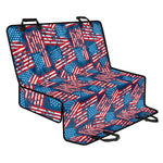 Grunge American Flag Pattern Print Pet Car Back Seat Cover