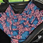 Grunge American Flag Pattern Print Pet Car Back Seat Cover