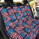 Grunge American Flag Pattern Print Pet Car Back Seat Cover