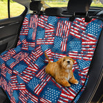 Grunge American Flag Pattern Print Pet Car Back Seat Cover