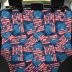 Grunge American Flag Pattern Print Pet Car Back Seat Cover