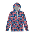 Grunge American Flag Pattern Print Pullover Hoodie