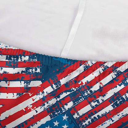 Grunge American Flag Pattern Print Sofa Cover