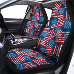 Grunge American Flag Pattern Print Universal Fit Car Seat Covers