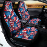 Grunge American Flag Pattern Print Universal Fit Car Seat Covers