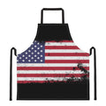 Grunge American Flag Print Apron