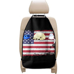 Grunge American Flag Print Car Seat Organizers