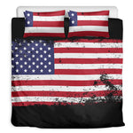 Grunge American Flag Print Duvet Cover Bedding Set