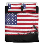 Grunge American Flag Print Duvet Cover Bedding Set