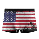Grunge American Flag Print Men's Boxer Briefs