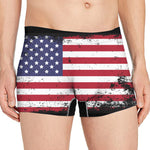 Grunge American Flag Print Men's Boxer Briefs