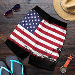 Grunge American Flag Print Men's Shorts